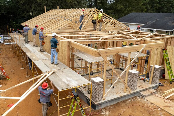 GAF employees work with Habitat for Humanity  in their community.