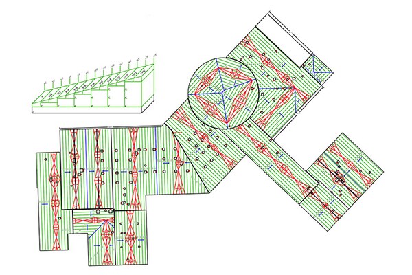 Tapered system for school rooftops