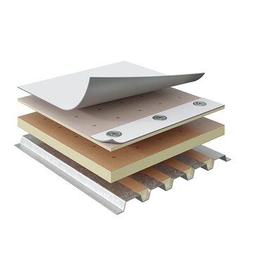 Components of the GAF fleece-back TPO mechanically-attached roofing system using metal fasteners