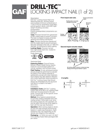 Drill-Tec™ Locking Impact Nail