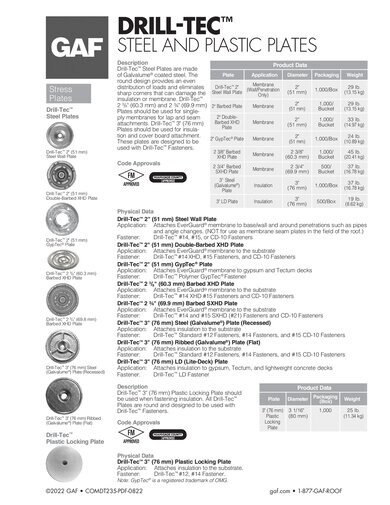 Drill-Tec™ Steel and Plastic Plates - COMDT235