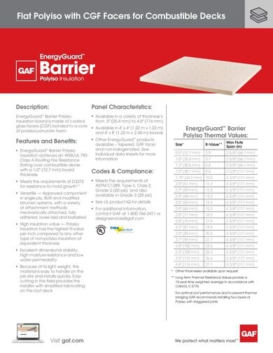 EnergyGuard™ Barrier Polyiso Insulation - COMGT467