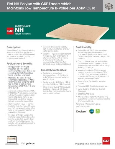 EnergyGuard™ NH Polyiso Insulation - COMGT326