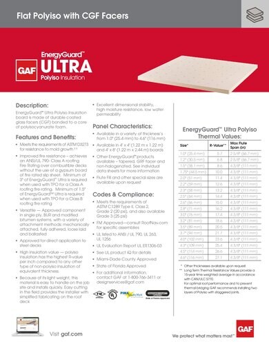 EnergyGuard™ Ultra Polyiso Insulation - COMGT319