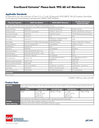 EverGuard Extreme® Fleece-back TPO 60 mil Membrane - 468