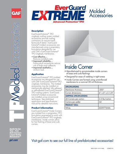 EverGuard® & EverGuard Extreme® Inside Corner - COMEG170