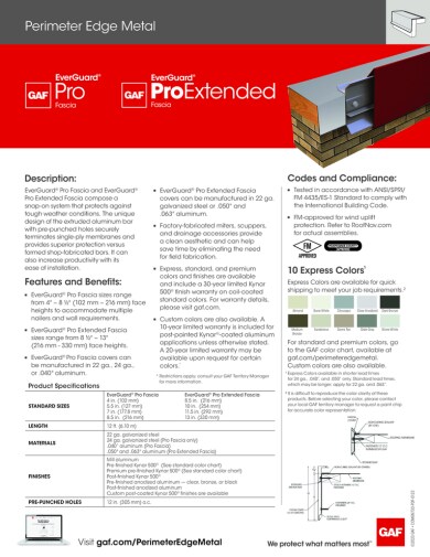 EverGuard® Pro Fascia and Everguard® Pro Extended Fascia - COMGN730