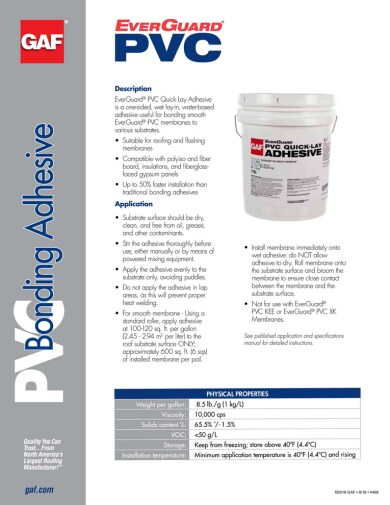 EverGuard® PVC Quick Lay Adhesive - 468