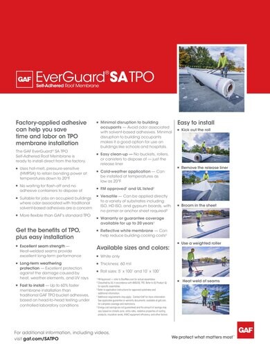 EverGuard® SA TPO Membrane 60 mil - COMEG830