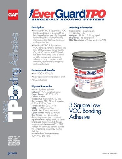 EverGuard® TPO 3 Square Low VOC Bonding Adhesive - 468
