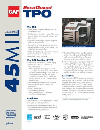 EverGuard® TPO 45 mil Membrane - 342