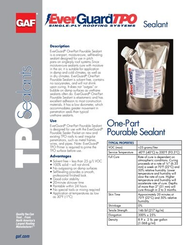 EverGuard® One-Part Pourable Sealant - COMEG181