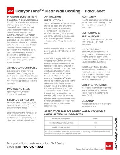 United Coatings™ CanyonTone™ Clear Wall Coating - COMCO316