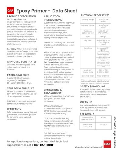 GAF Epoxy Primer - COMCO300