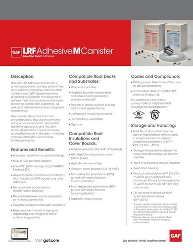 GAF LRF Adhesive M Canister - COMGT453