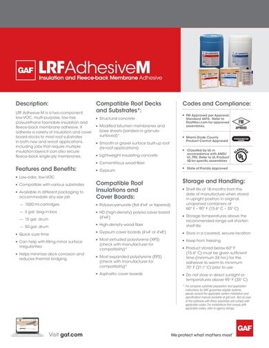 GAF LRF Adhesive M