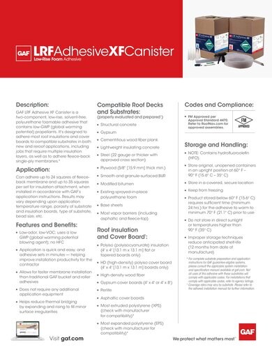GAF LRF Adhesive XF