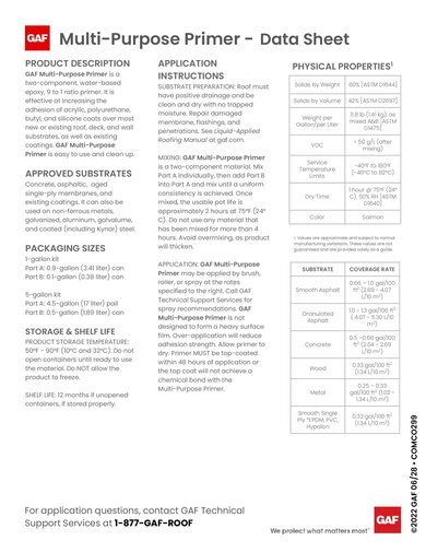 GAF Multi-Purpose Primer - COMCO299