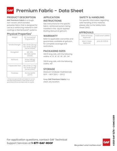 GAF Premium Fabric - COMCO289