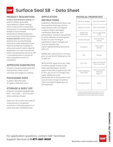 GAF Surface Seal SB - COMCO306