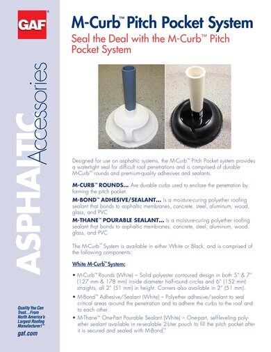 M-Curb™ Pitch Pocket System - Sell Sheet