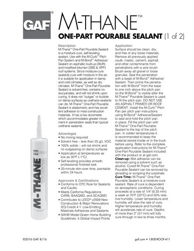 M-Thane™ One-Part Pourable Sealant
