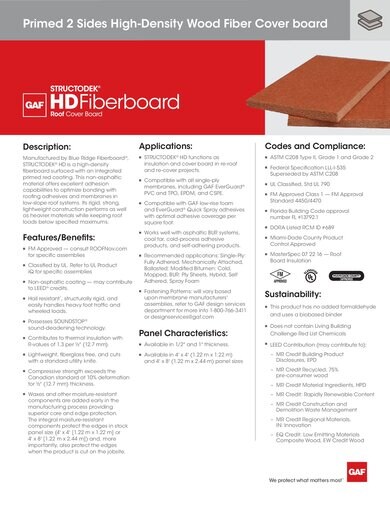STRUCTODEK® HD Fiberboard 