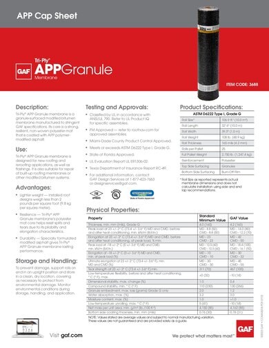 Tri-Ply® APP Granule Membrane - COMAS018