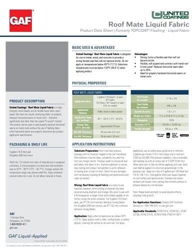 United Coatings™ Roof Mate™ Liquid Fabric