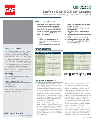 United Coatings™ Surface Seal SB Roof Coating