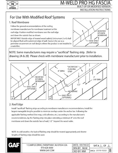 M-Weld™ Pro HG Fascia Installation Instructions