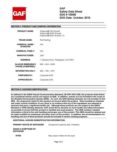 Ruberoid® Smooth SDS - 1006B