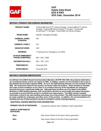 Timberline HD Armorshield Ultra Natural Shadow SDS - 2093